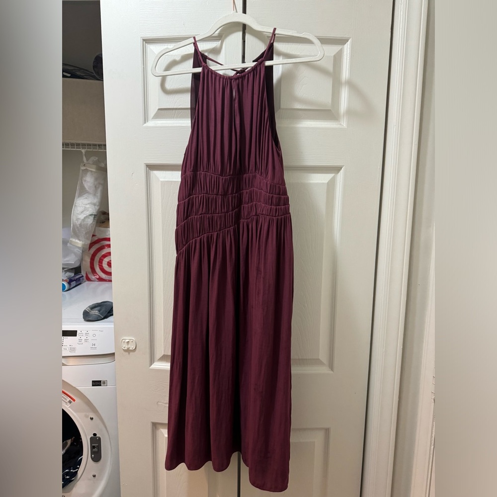 Anthropologie Mauve Halter Midi Dress - Picture 5 of 8